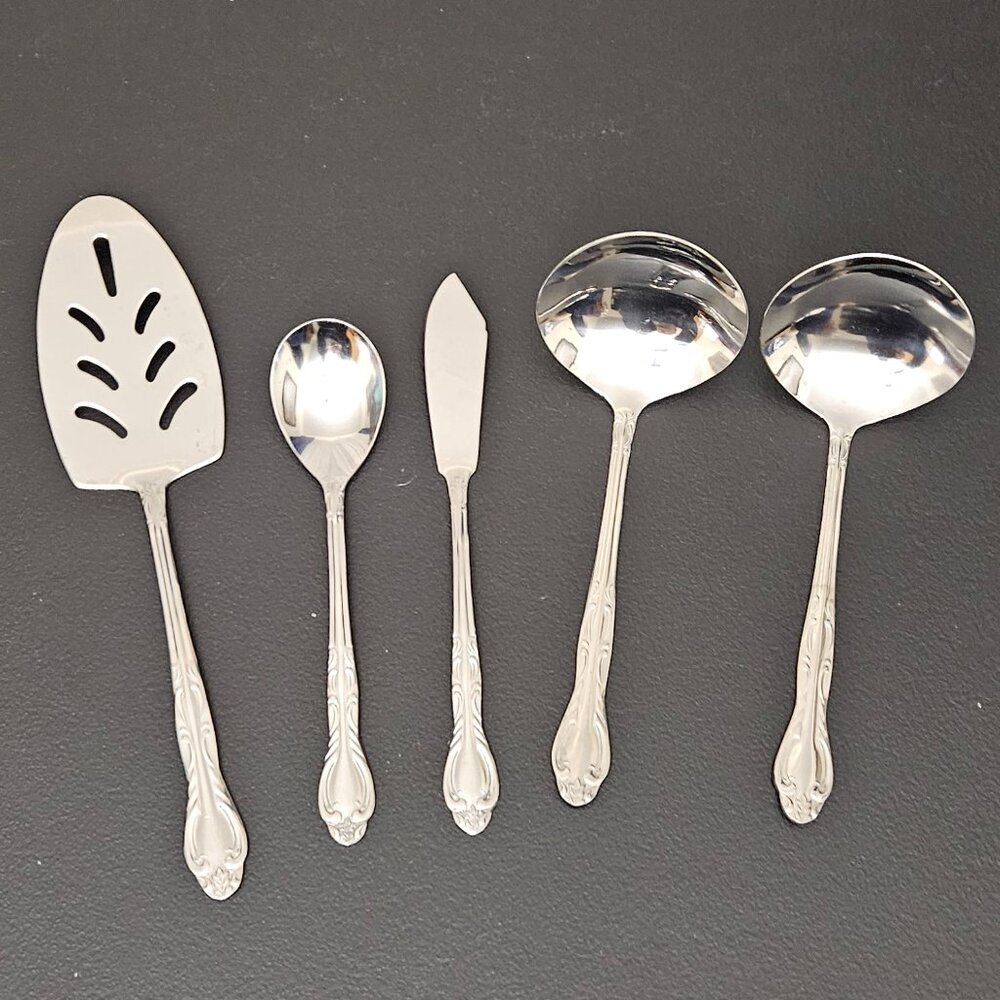 NATIONAL STAINLESS KOREA 5 PC. SERVING SET